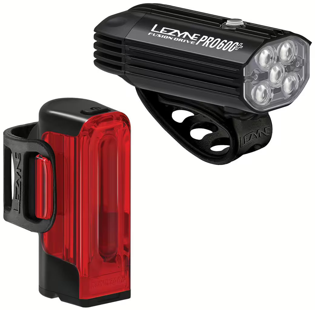 LEZYNE Leuchten-Set "Fusion Drive Pro 600+ / Strip Drive 300+"