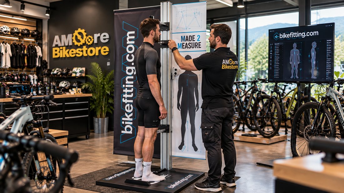 Bikefitting-Vermessung im AMoore Bikestore