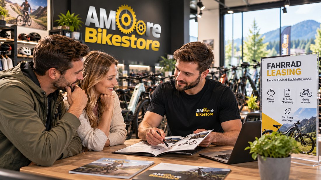 Beratung zum Fahrrad-Leasing im AMoore Bikestore